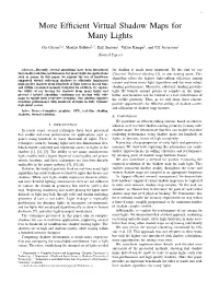 More Efficient Virtual Shadow Maps for Many Lights