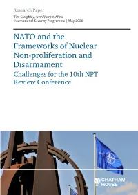 NATO and the Frameworks of Nuclear Non-Proliferation and Disarmament