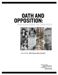 Oath and Opposition: Education Under the Third Reich