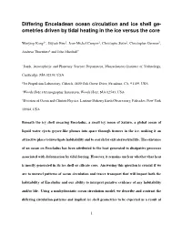 Ometries Driven by Tidal Heating in the Ice Versus the Core