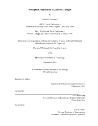 Perceptual Foundations of Abstract Thought
