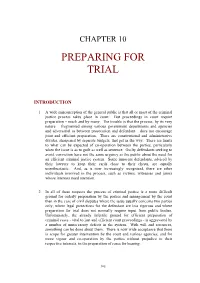 Preparing for Trial