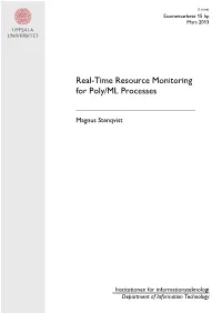 Real-Time Resource Monitoring for Poly/ML Processes