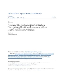 Teaching the First American Civilization Recognizing the Moundbui