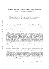 Arxiv:1611.01647V4 [Cs.DS] 15 Jan 2019 Resample to Able of Are Class We Special Techniques, Our a with for Inst Extremal Solutions Answer