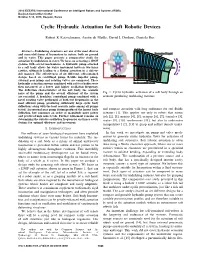 Cyclic Hydraulic Actuation for Soft Robotic Devices