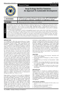 Deep Ecology and Eco Feminism an Approach to Sustainable Development