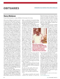 Henry Molaison of Facts and Events) and Acquisition of New Patient Who Became a Cause Célèbre in the Study of Memory Semantic Knowledge
