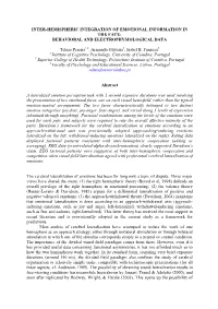 Inter-Hemispheric Integration of Emotional Information in the Face: Behavioral and Electrophysiological Data