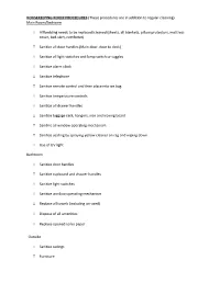 View Housekeeping Procedures