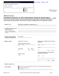 Voluntary Petition for Non-Individuals Filing for Bankruptcy 04/19