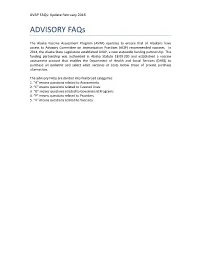 ADVISORY Faqs