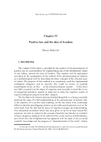 Chapter IV Positive Law and the Idea of Freedom