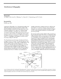 Interference Lithography