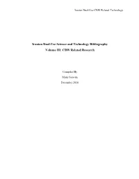 Iranian Dual-Use Science and Technology Bibliography Volume III: CBW Related Research