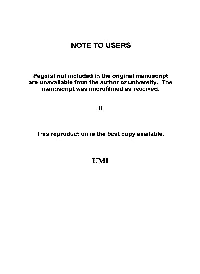 Note to Users