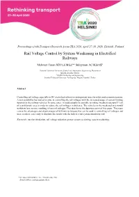 Rail Voltage Control by System Weakening in Electrified Railways