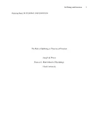 The Role of Suffering in Theories of Emotion