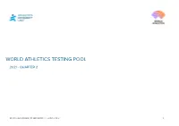 World Athletics Testing Pool