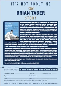 Brian Taber’S Name Is High on the List