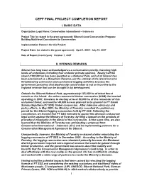 Cepf Final Project Completion Report