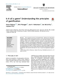 Is It All a Game? Understanding the Principles of Gamification