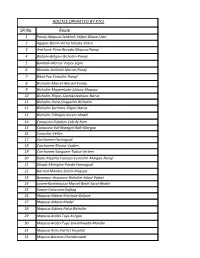 SR.No. Route ROUTES OPERATED by KTCL