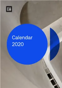 Calendar 2020