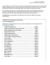 CPS2019-0221- Panel and Public Submissions.Pdf