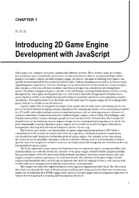 Introducing 2D Game Engine Development with Javascript
