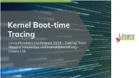 Kernel Boot-Time Tracing