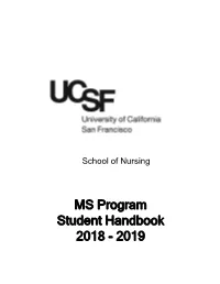 MS Program Student Handbook 2018 - 2019 1