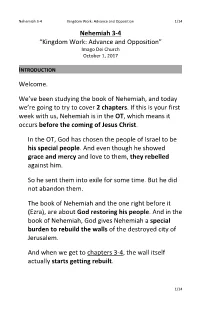 Nehemiah 3-4 (8) Sermon Transcript