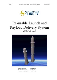 Re-Usable Launch and Payload Delivery System MDDP 2012/3