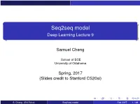 Seq2seq Model Deep Learning Lecture 9