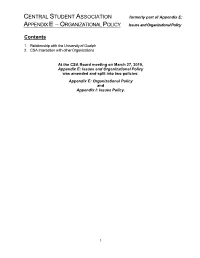 Appendix E: APPENDIX E – ORGANIZATIONAL POLICY Issues and Organizational Policy