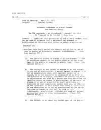 BILL ANALYSIS AB 336 Page 1 Date