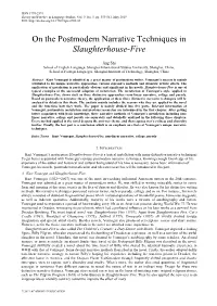 On the Postmodern Narrative Techniques in Slaughterhouse-Five