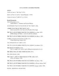 Paul Foster Case Bibliography