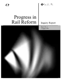 Progress in Rail Reform Inquiry Report