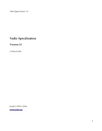 Yadis Specification 1.0