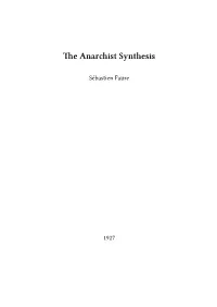 Anarchist Synthesis
