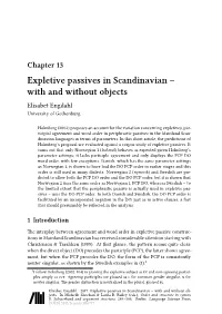 Expletive Passives in Scandinavian – with and Without Objects Elisabet Engdahl University of Gothenburg