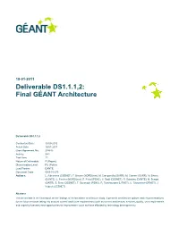 Final GÉANT Architecture