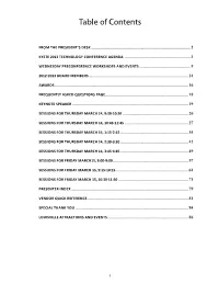 Table of Contents