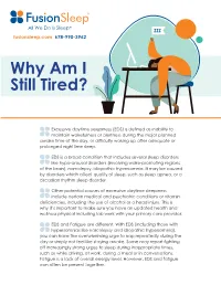 Why Am I Still Tired?