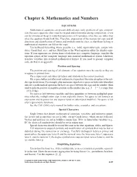 Chapter 6. Mathematics and Numbers