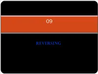 Engine Reversing When Running at Manoeuvring Speeds