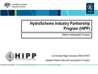 Hydroscheme Industry Partnership Program (HIPP)