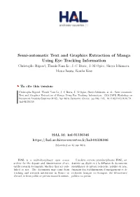 Semi-Automatic Text and Graphics Extraction of Manga Using Eye Tracking Information